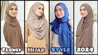 Top New Hijab Style 2024 ред Flowly Shawl Tutorial ред Hijab Tutorial ред [upl. by Hareehat]