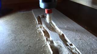 Homemade CNC milling a small wooden propeller [upl. by Aratahs956]