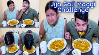 Hath Na Lagiye Mukh Diye Khete Hobe Maggi  Jija Sali Maggie Challenge😋😆😆JuniorDiya00 [upl. by Arimlede]