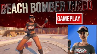 Beach Bomber Inked Skin and New Crescent Shroom Pickaxe Style Gameplay Fortnite Battle Royale [upl. by Eimyaj]