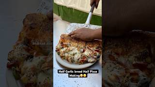 Half Garlic bread Half Pizza Making😳😋 Indian Street Food [upl. by Oneida409]