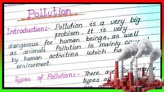 Essay on pollution  Types of pollution  Definition of pollution  Pollution essay in english [upl. by Dahs]