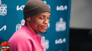 Russell Westbrook On How He Will Fit Alongside James Harden Reacts To 130125 Lakers Loss HoopJab [upl. by Airdnna]