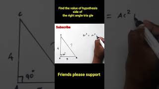 Find the value of right angle triangle  Pythagoras theorem  triangle  right angle triangle [upl. by Jeth]