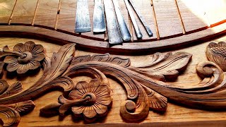 Wood carving beginners tutorialUP wood artwood carving door [upl. by Nickey]