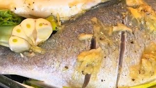 pescado en horno 🐟 pescado pescefresco lubina dorada ricettafacile youtube cd food [upl. by Lleznov483]