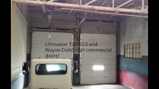 Liftmaster T Logic 3 and Wayne Dalton GH Commercials on DoorLink 6500 Commercial Doors [upl. by Sharma358]