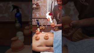 ASMR Cupping Back Massage for Relaxation 🦚Indian Massage ASMR asmrrelaxmassage indianmassage back [upl. by Halliday]