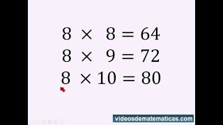 Tabla de multiplicar del 8 fácil y rápida [upl. by Rodl481]