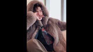 Mens Hooded Fox Fur Coat 0247 [upl. by Steinman]