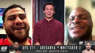 UFC 271  Derrick Lewis amp Tai Tuivasa send supportive messages to each other [upl. by Airyt202]