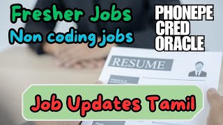 Job Updates Tamil  Software Developer job Non coding jobs Fresher Jobs 30k salary  Jobs Today [upl. by Gerson]