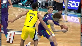 LaMelo Ball BULLIES the Pacers Defenders amp Gets the AndOne 🔥 [upl. by Hedvig]