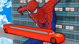 LONG CARS vs SPIDERMAN in Teardown [upl. by Barram]