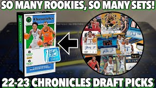 20 SETS FT THE NEW ROOKIES 202223 Panini Chronicles Draft Picks Basketball FOTL Hobby Box Review [upl. by Calendre]