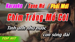 Chim Trắng Mồ Côi Karaoke Tone Nữ Phối Mới  Nhạc Sống Dễ Hát TOP HIT KARAOKE [upl. by Prissy]