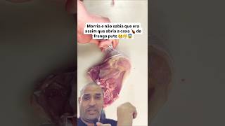 Com quantos anos vc descobriu isso 😱🤫 que abria a coxa 🍗 de frango food viral shorts [upl. by Ahsaeyt]