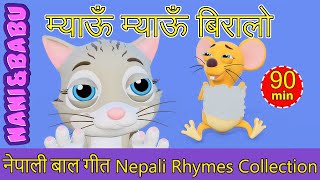 Meow Meow Biralo  Nepali Rhymes Collection  लोक प्रिय नेपाली बाल गीत [upl. by Dewitt862]