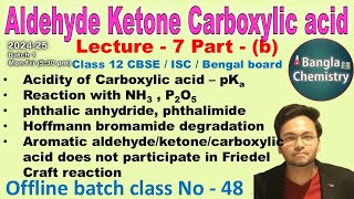 Aldehyde Ketone Carboxylic acidBatch1 L7bClass 12Acidity anhydride formation Ka pKa Kolbe [upl. by Sunil]