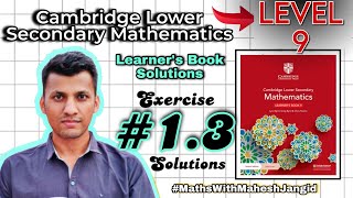 Cambridge Lower Secondary Maths  Learner Book Level 9 Solutions  Exercise 13 Solutions [upl. by Rakabuba]