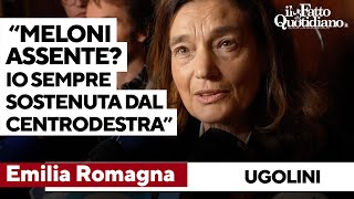 Emilia Romagna Ugolini dopo la sconfitta quotMeloni assente Io sempre sostenutaquot [upl. by Aliuqet]