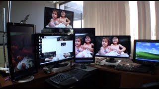 How to Setup 6 Monitors or MultiMonitors in Windows 7 [upl. by Garris]