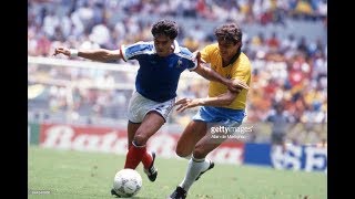 Manuel Amoros vs Brazil 1986 World Cup Highlights [upl. by Meuser611]