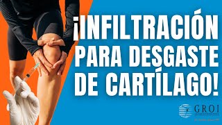 ¡Infiltración para desgaste en el cartílago de la rótula 💉🦵💥 infiltracion dolorderodilla salud [upl. by Weissmann]