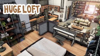 Huge Industrial Loft  The Sims 4 Apartment Renovation Speed Build [upl. by Dnalyag918]