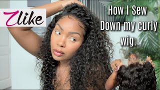 How I see down my curly lace wig Ft Zlike Hair Flip Over Method Meshia Lattimore [upl. by Mariel]