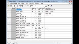 03  SIMATIC S7300 symbols [upl. by Lizned]