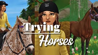 Trying Horses  Star Stable Realistic Roleplay [upl. by Enirrok]