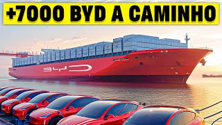 🚨 INVASÃO CHINESA 2º NAVIO DA BYD DESEMBARCA NO BRASIL CARROS ELÉTRICOS DOMINARÃO [upl. by Tipton]