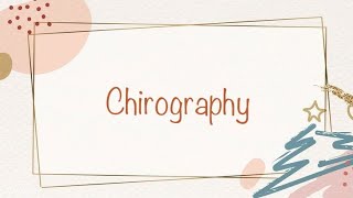 Welcome to Chirography [upl. by Eiloj]