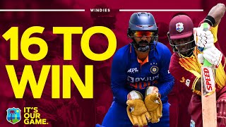 🍿 TENSE Finish  🏏 16 To Win off 12 Balls  📺 West Indies v India T20 International [upl. by Airual]