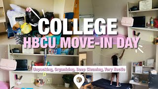 HBCU COLLEGE MOVEIN DAY  dorm tour amp unpacking  moving in Cleaning  More [upl. by Derry41]