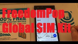 FreedomPop Global SIM Kit 700MB Testing Web Maps Music Speed Test [upl. by Llerej]