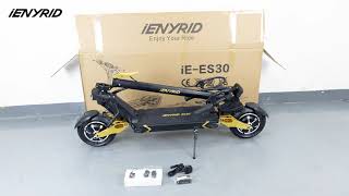 Unboxing and Installation Video of iENYRID ES30 Scooter 2400W Motor 52V 20AH Battery NFC Function [upl. by Payne183]