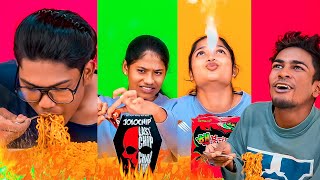 JOLO CHIP  SPICY NOODLES 🔥 Eating Challenge gone wrong [upl. by Mackler]