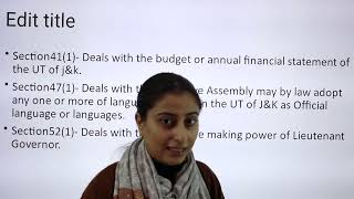 JKSSBJKP SI DAY 11LEC 04  JampK REORGANISATION ACT 2019 by HUMERA MAM [upl. by Amein]