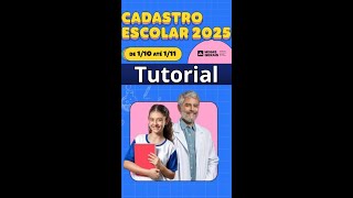 TUTORIAL CADASTRO ESCOLAR 2025 [upl. by Hilar]