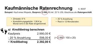 Ratenkredit Berechnung [upl. by Trocki676]