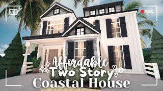 bloxburg  🩵 affordable coastal two story house  27k ꒰ no advanced placing build ꒱ [upl. by Yraccaz745]