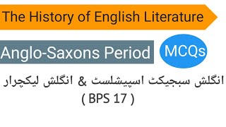 AngloSaxons period in english literature  anglo saxon period in english literature mcqs [upl. by Cordier]