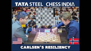 Carlsens Resiliency Saves the Game Despite Being Quality Down [upl. by Surad]