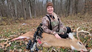 deer hunting NY 2023 success my wifes first buck [upl. by Lleihsad]