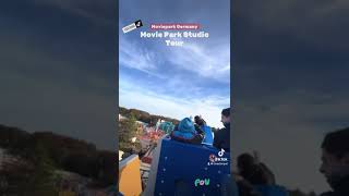 POV of Rollercoaster 🎢 Movie Park Studio tour at Themepark Movie Park Germany 🎥 [upl. by Reginauld]