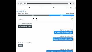 Calldrip gesprek met live transcriptie en beoordeling [upl. by Nicoline]