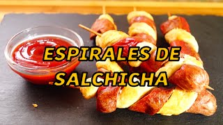 Espirales de salchicha fáciles y rápidos [upl. by Ashil]