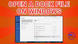 How to Open a DOCX File on Windows [upl. by Felita]